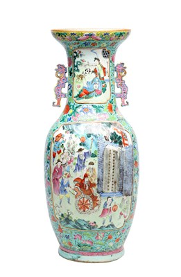 Lot A LARGE 19TH CENTURY CHINESE CANTON FAMILLE ROSE PORCELAIN VASE