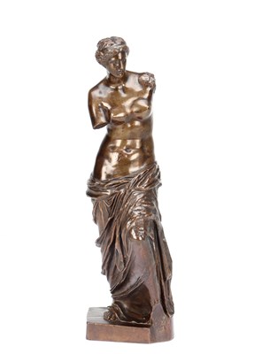 Lot A 19TH CENTURY PATINATED BRONZE SCULPTURE OF VENUS