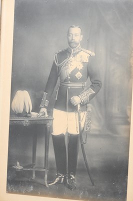 Lot A FINE PAIR OF EARLY 20TH CENTURY SILVER FRAMED SIGNED ROYAL PHOTOGRAPHS OF KING GEORGE V AND QUEEN MARY