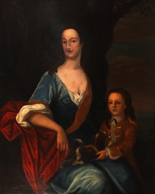 Lot 264 - 18th CENTURY OIL ON CANVAS
 A family PORTRAIT...