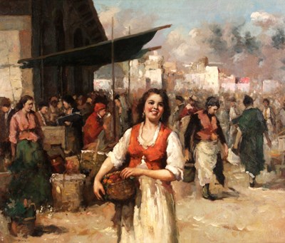 Lot 354 - GIUSEPPE PITTO ( Italian ) 1857 - 1928 - OIL...
