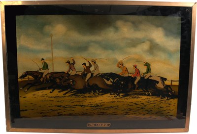 Lot 273 - A 19th Century primitive reverse painted on...