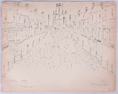 Lot 435 - AR
AN ORIGINAL PEN AND INK DRAWING BY L S...