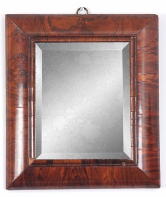 Lot 823 - A SMALL WILLIAM AND MARY FIGURED WALNUT...