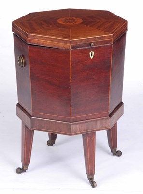 Lot 963 - A GEORGE III BOXWOOD STRUNG AND INLAID...