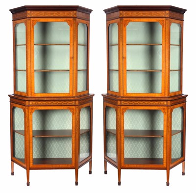 Lot 1017 - A FINE PAIR OF LATE 19TH CENTURY INLAID...