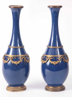 Lot 38 - A STYLISH PAIR OF SERVES ORMOLU MOUNTED...