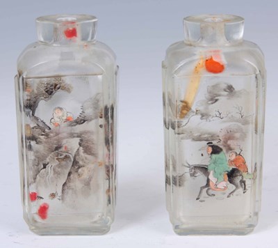 Lot 95 - A PAIR OF 19TH CENTURY CHINESE ROCK CRYSTAL...