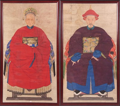 Lot 177 - A LARGE PAIR OF 19TH CENTURY CHINESE...