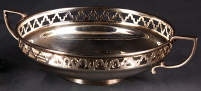 Lot 203 - A George V Silver shallow two-handled footed...