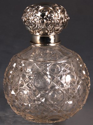 Lot 206 - A Edward VII bulbous hobnail Cut Glass TOILET...