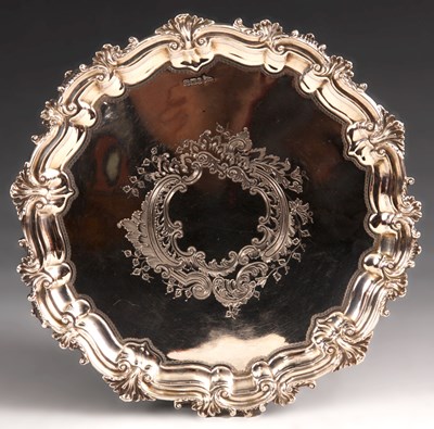 Lot 220 - A Victorian circular Silver SALVER with...