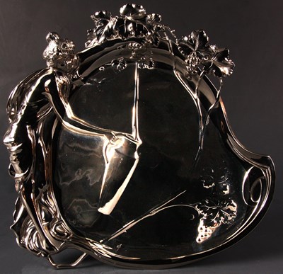 Lot 229 - A Silver Plated WMF type shaped shallow TRAY...