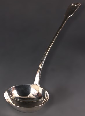 Lot 211 - An early Victorian fiddle and shell pattern...