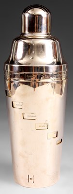 Lot 227 - A large Art Deco Silver Plated recipe COCKTAIL...