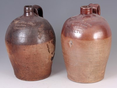 Lot 84 - TWO 18TH CENTURY 2 GALLON FULHAM SALT GLAZED...