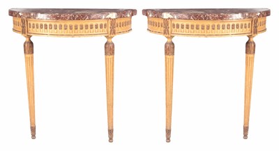 Lot 935 - A PAIR OF 19TH CENTURY CARVED GILT WOOD ADAM...