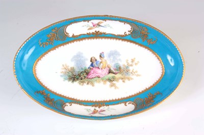Lot 58 - A FINE 18TH CENTURY SEVRES PORCELAIN SHALLOW...
