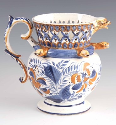 Lot 73 - A RARE 19TH CENTURY DOUBLE ACTION SERPENT HEAD...