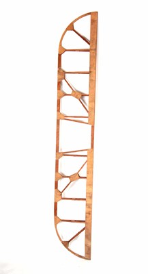 Lot 275 - A VINTAGE WOODEN AEROPLANE TAIL stamped with a...