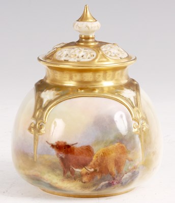 Lot 44 - STINTON A ROYAL WORCESTER LOBED BULBOUS...