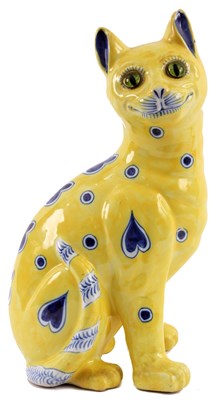 Lot 75 - A 'GALLE' STYLE FAIENCE LARGE POTTERY MODEL OF...
