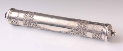 Lot 139 - A MID 20th CENTURY SRI LANKAN SILVER SCROLL...