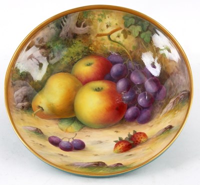 Lot 42 - ALBERT SHUCK
 A ROYAL WORCESTER SHALLOW FOOTED...