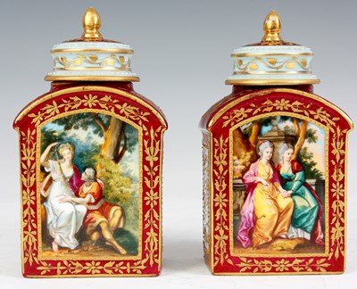 Lot 90 - A PAIR OF LATE 19TH CENTURY VIENNA RECTANGULAR...