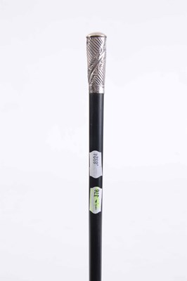 Lot 220 - 20TH CENTURY EBONISED LADIES SILVER TOPPED...