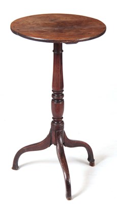Lot 1003 - A COUNTRY MADE ELM TRIPOD OCCASIONAL TABLE...
