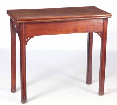 Lot 1010 - A GEORGE III FRUITWOOD TEA TABLE with moulded...