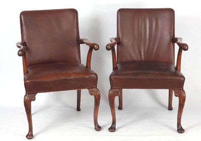 Lot 1012 - A PAIR OF 20TH CENTURY QUEEN ANNE STYLE...