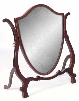 Lot 1013 - A 19TH CENTURY SHEILD SHAPED MAHOGANY TOILET...