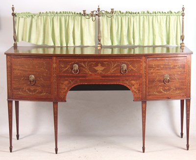 Lot 1018 - A 19TH CENTURY FLORAL INLAID MAHOGANY...