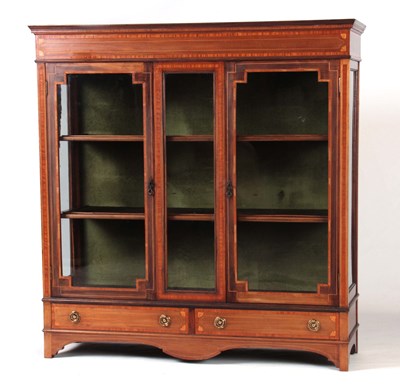 Lot 1031 - AN EDWARDIAN INLAID MAHOGANY FLOOR STANDING...
