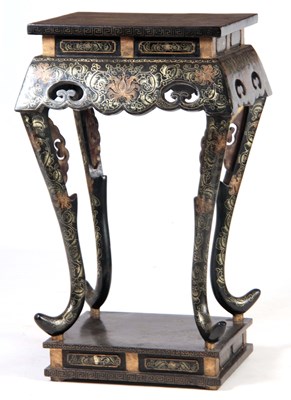Lot 1046 - A LATE 19TH CENTURY LACQUERWORK JARDINIERE...