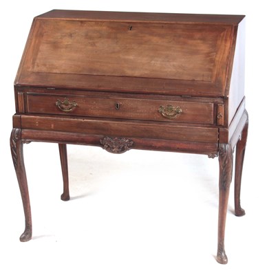 Lot 1052 - A GEORGE III MAHOGANY SCOTTISH BUREAU ON STAND...