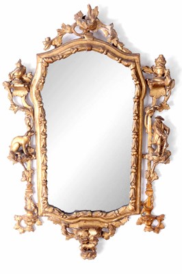 Lot 1054 - AN EARLY 18TH CENTURY CARVED WOOD AND GILT...