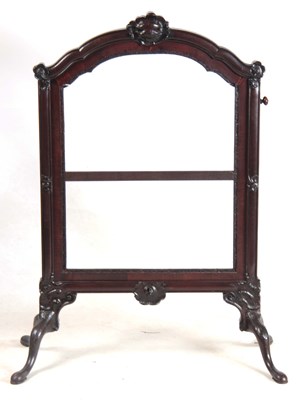Lot 1063 - A GEORGE III MAHOGANY ROCOCO STYLE ADJUSTABLE...