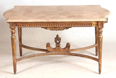 Lot 1070 - A 20TH CENTURY LOUIS XVI STYLE MARBLE TOPPED...