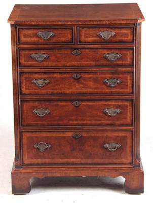 Lot 1071 - A MODERN EARLY 18TH CENTURY STYLE WALNUT...