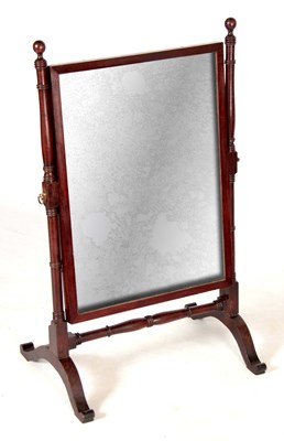 Lot 1081 - A VICTORIAN MAHOGANY TOILET MIRROR 52cm wide...