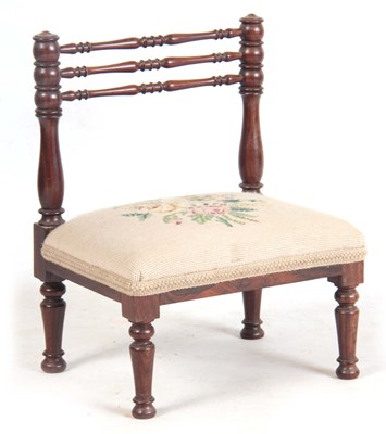 Lot 1120 - A LATE 19TH CENTURY ROSEWOOD SPINDLE TURNED...