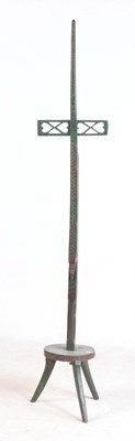 Lot 1127 - A PAINTED 19TH CENTURY KNITTING SHEATH having...