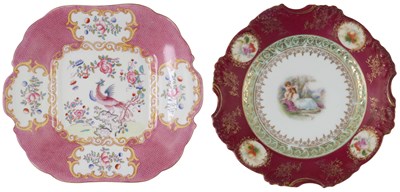 Lot 49 - A MINTON'S TWO-HANDLED SQUARE SHALLOW DESSERT...