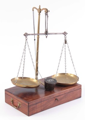 Lot 299 - AN EARLY 19th CENTURY MAHOGANY CASED BRASS AND...