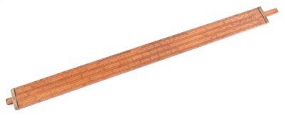 Lot 304 - AN 18th CENTURY 24" BOXWOOD AND BRASS SLIDING...