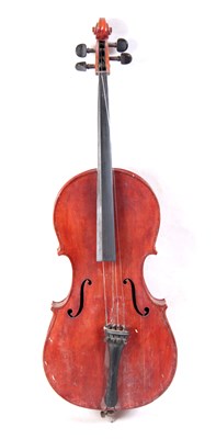 Lot 324 - A HALF SIZE CELLO, the back has been sanded...