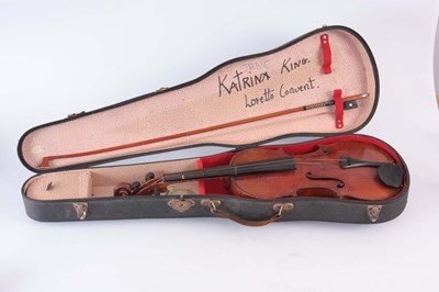 Lot 326 - AN ANTIQUE VIOLIN length of back 14.25"